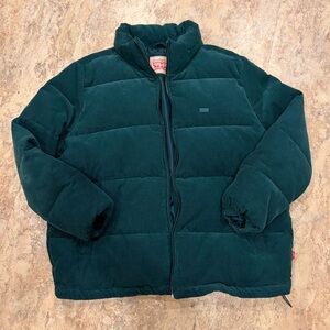 Corduroy Levi’s Puffer Jacket Turquoise